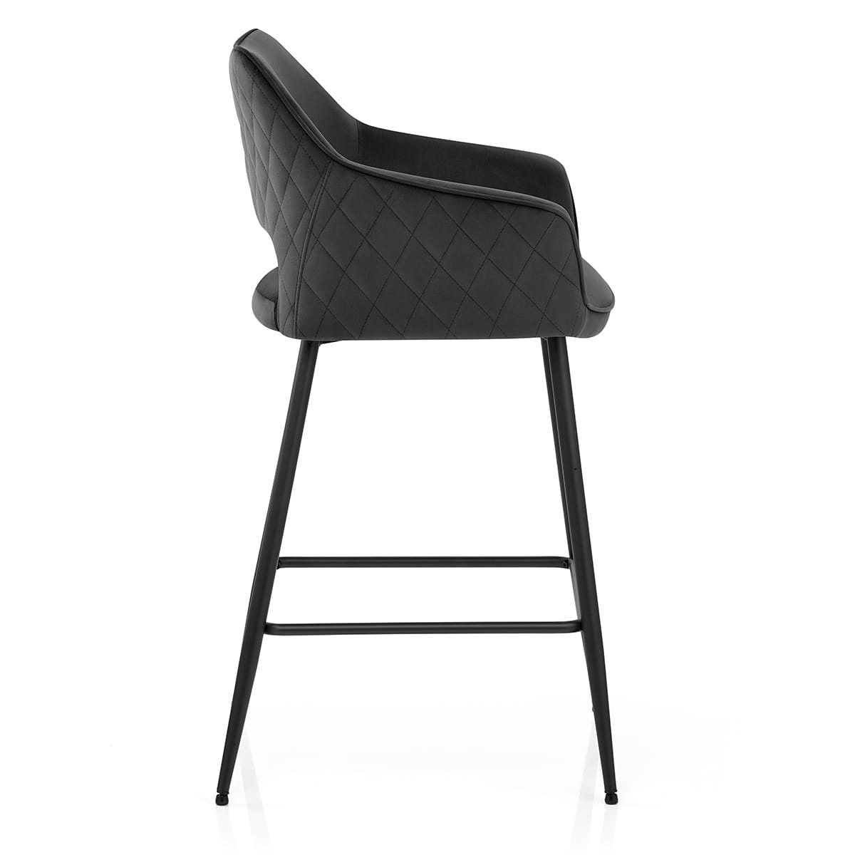 Viola Bar Stool Black Velvet