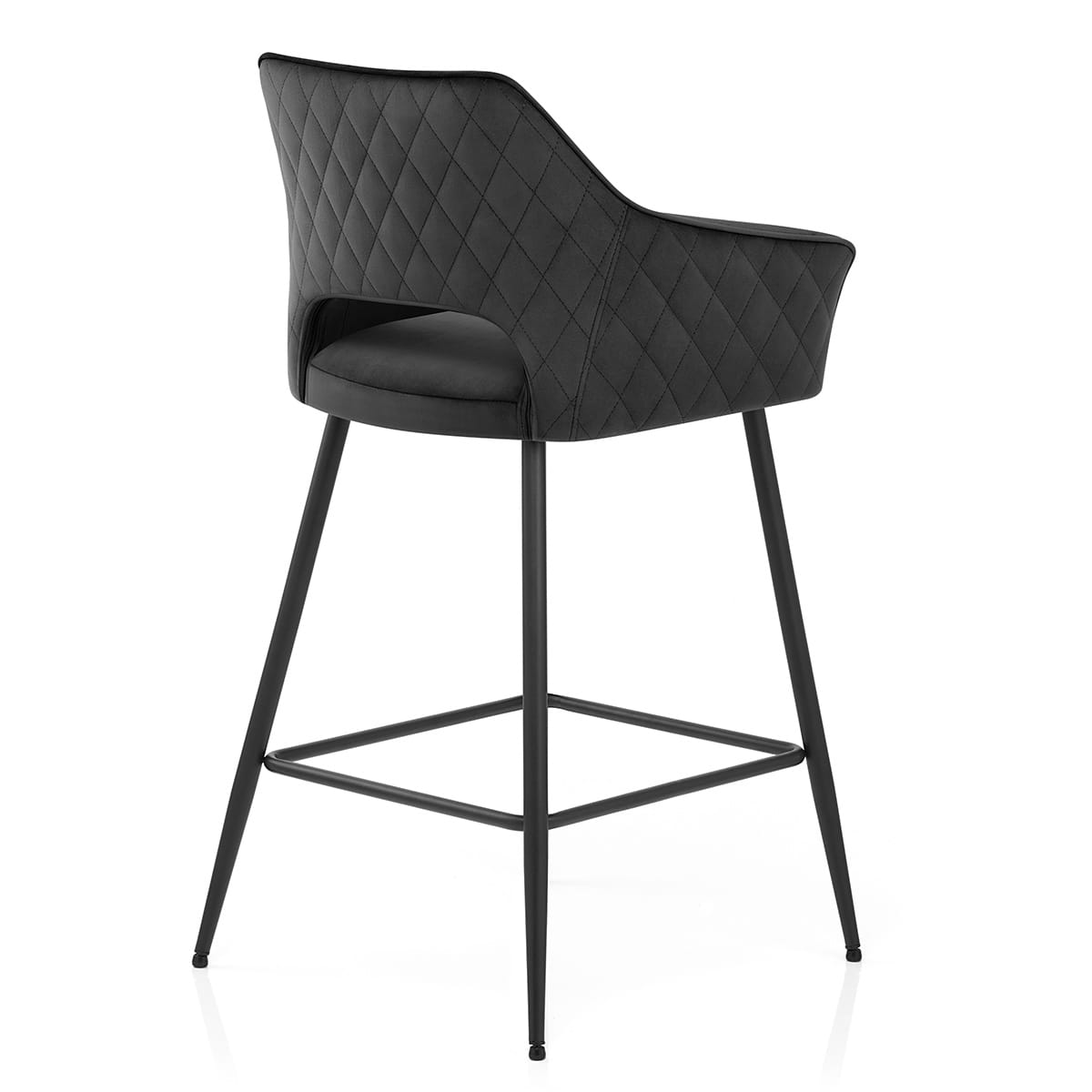 Viola Bar Stool Black Velvet