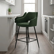 Viola Bar Stool Green Velvet