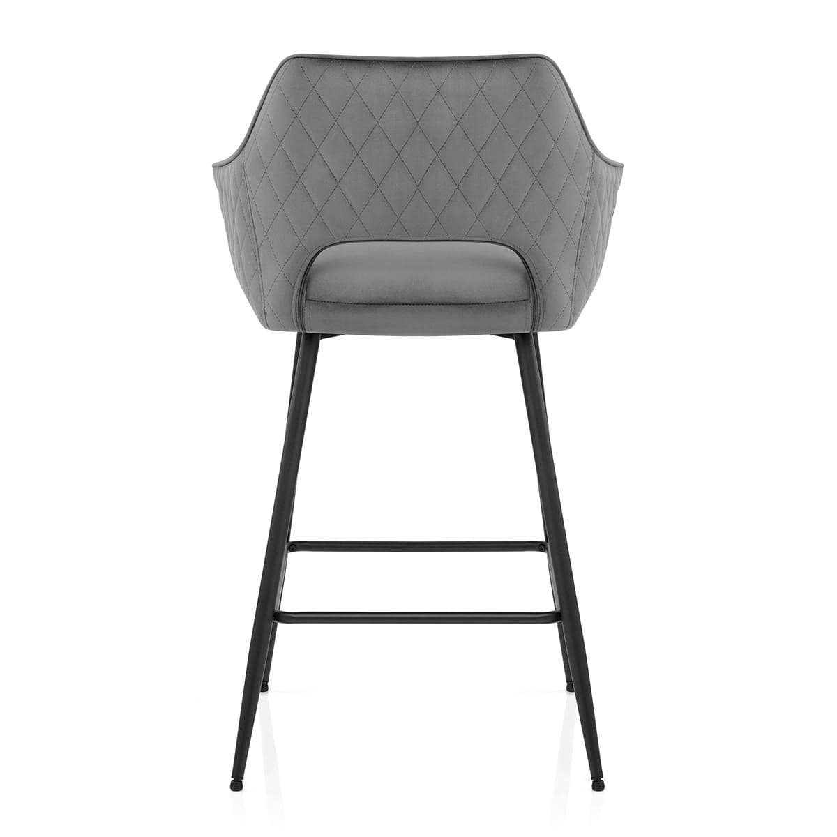 Viola Bar Stool Grey Velvet
