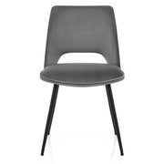 Viola Dining Chair Grey Velvet
