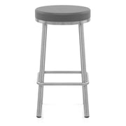 Vision Brushed Steel Stool Grey
