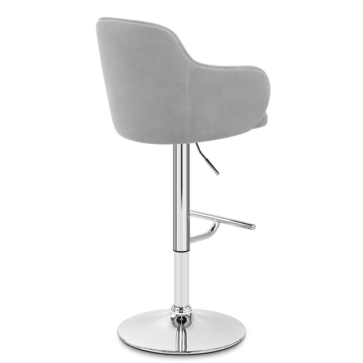 Vista Bar Stool Grey Velvet
