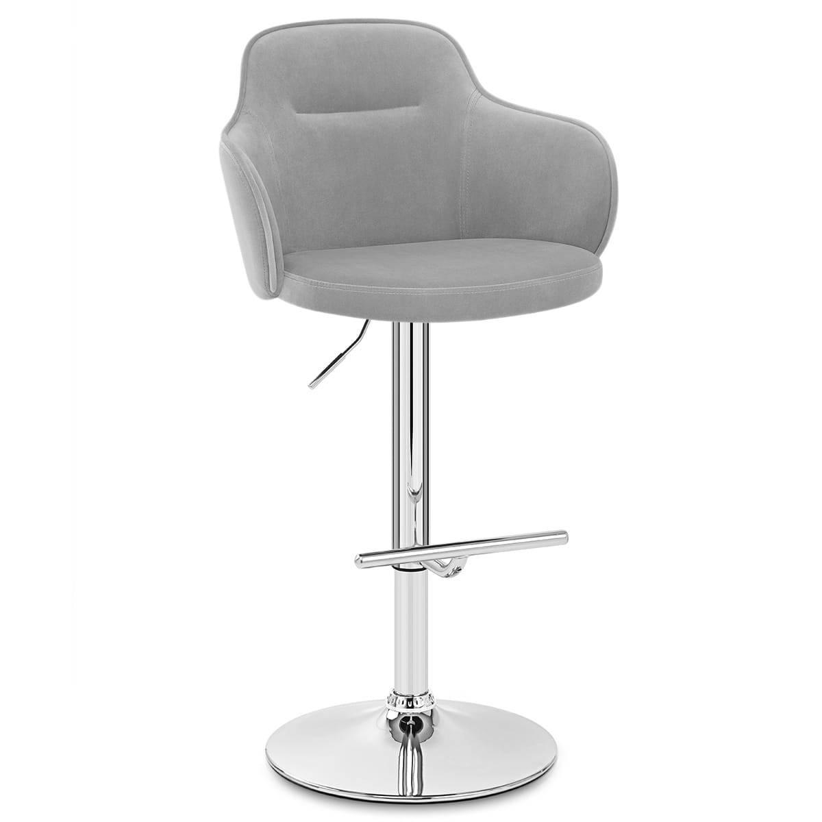 Vista Bar Stool Grey Velvet