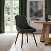 Vito Real Leather Dining Chair Black