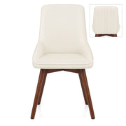 Vito Real Leather Dining Chair Cream