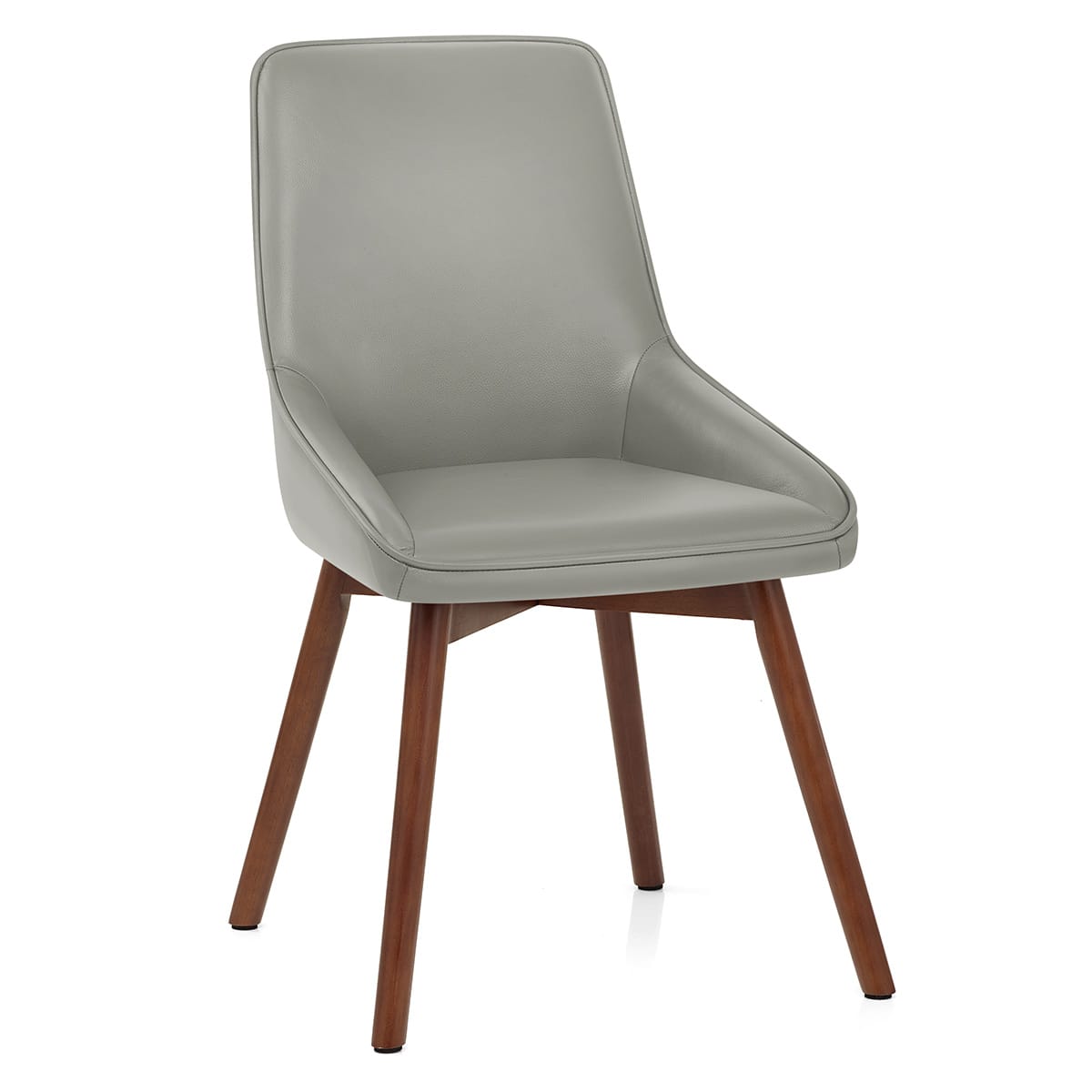 Vito Real Leather Dining Chair Grey