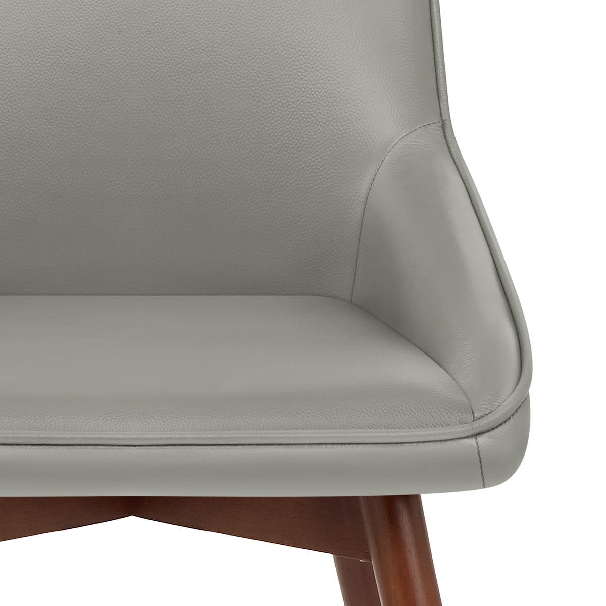 Vito Real Leather Dining Chair Grey