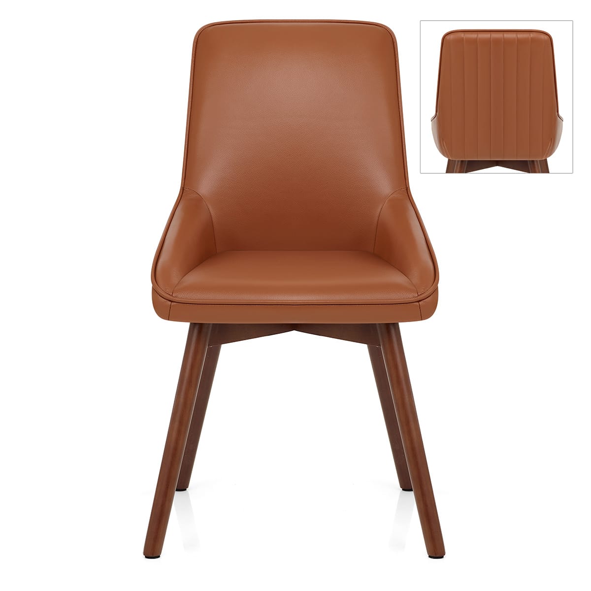 Vito Real Leather Dining Chair Tan