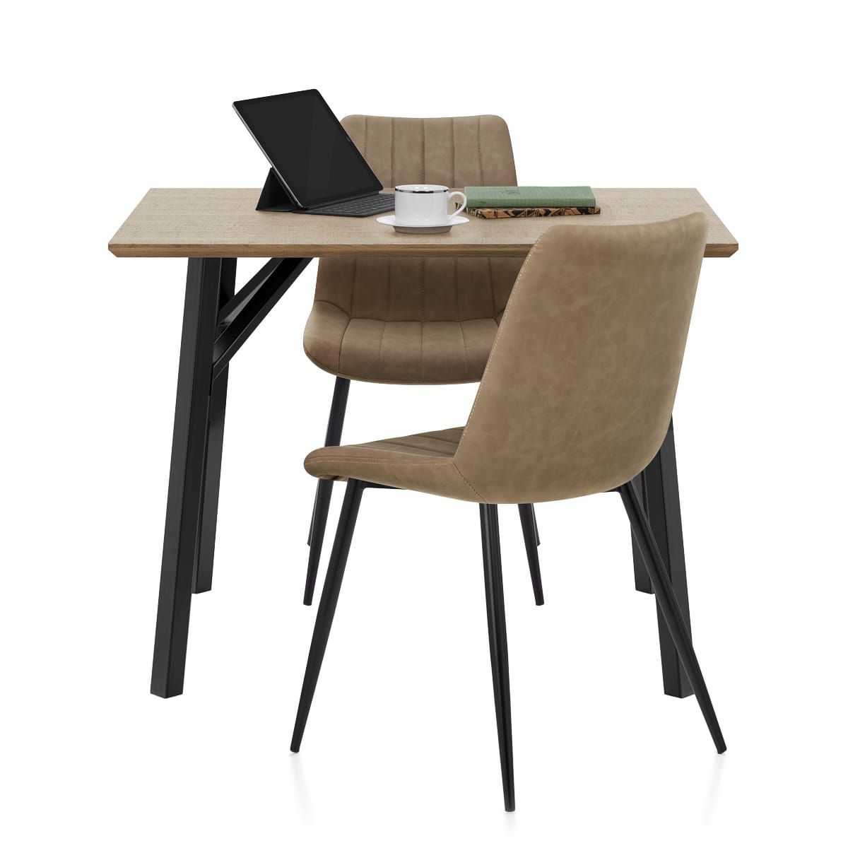 Warwick Dining Set Oak & Brown