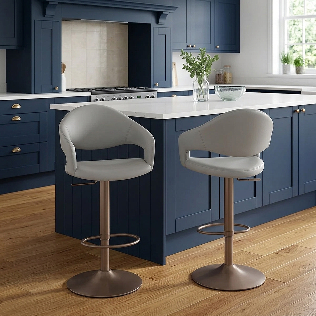 Washington Bar Stool Light Grey