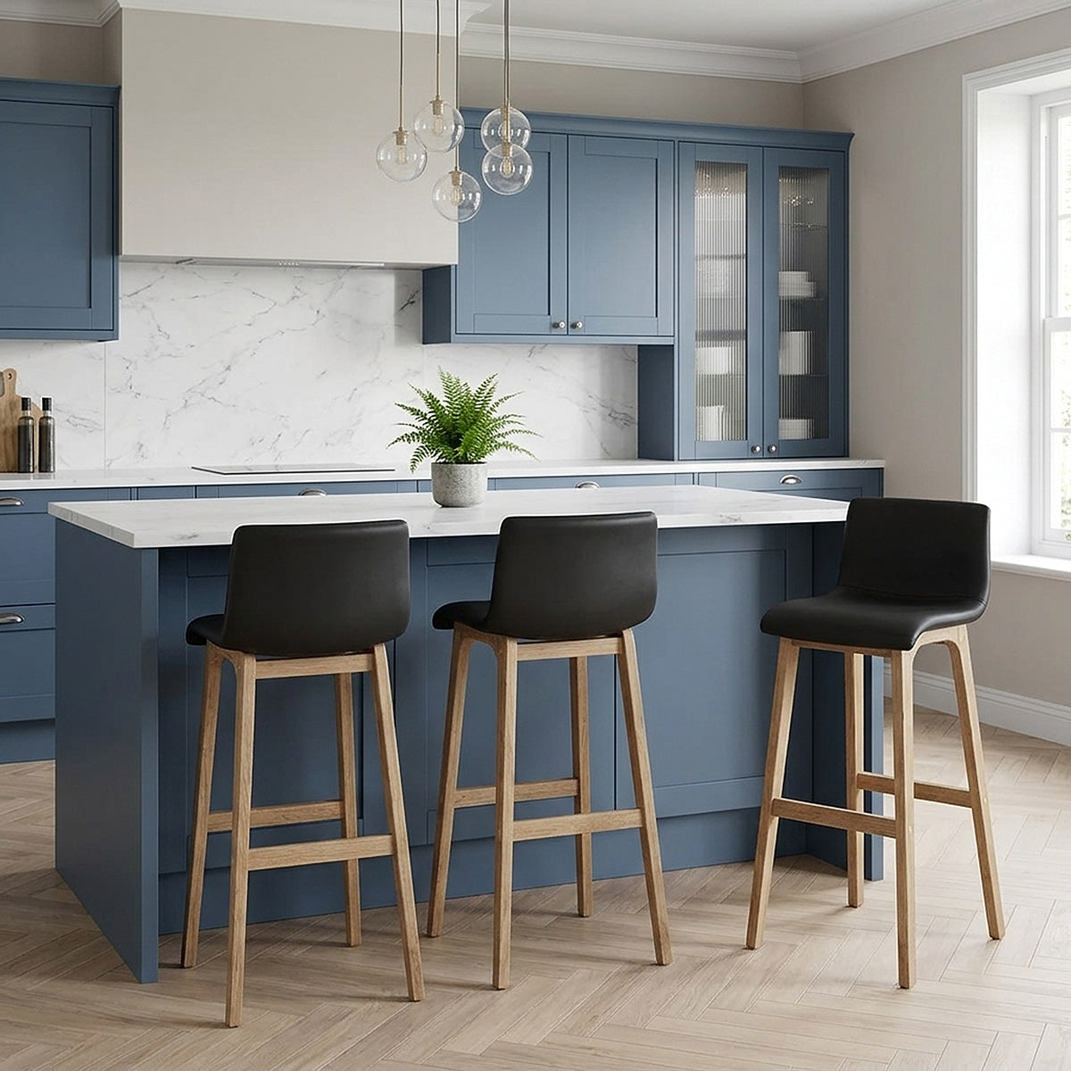 Wave Bar Stool Black