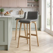 Wave Bar Stool Grey
