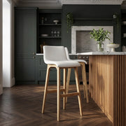 Wave Bar Stool White