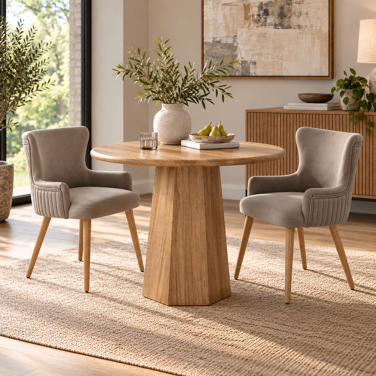 Yukon 80cm Round Dining Table Oak