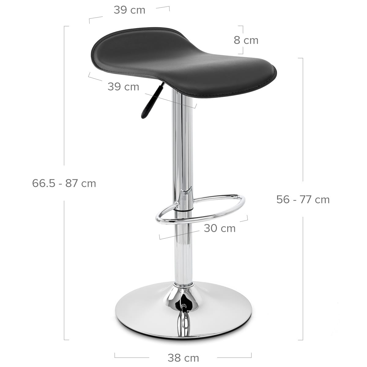 Zars Bar Stool Black