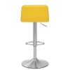 Cape Brushed Steel Stool Yellow
