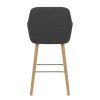 Rio Wooden Stool Charcoal Fabric