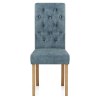 Portland Dining Chair Blue Velvet