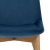 Kobe Dining Chair Oak & Blue Velvet