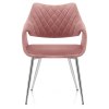 Fairfield Chrome Chair Pink Velvet