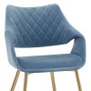 Fairfield Gold Chair Blue Velvet