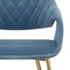 Fairfield Gold Chair Blue Velvet
