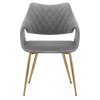 Fairfield Gold Chair Grey Velvet