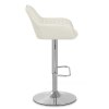 Tokyo Real Leather Brushed Stool Cream