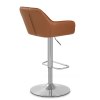 Tokyo Real Leather Brushed Stool Brown