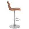 Melody Real Leather Brushed Stool Brown