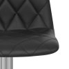 Melody Real Leather Brushed Stool Black