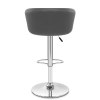 Grey Faux Leather Eclipse Bar Stool