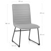 Chevelle Dining Chair Grey Leather