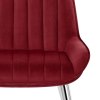 Mustang Chrome Chair Red Velvet