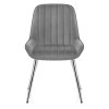 Mustang Chrome Chair Dark Grey Velvet