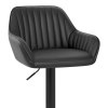 Sol Real Leather Bar Stool Black