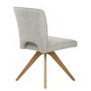 Dexter Wooden Dining Chair Light Grey Fabric