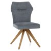 Troy Wooden Dining Chair Blue Fabric