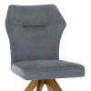 Troy Wooden Dining Chair Blue Fabric