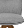 Cody Wooden Dining Chair Light Grey Fabric