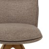 Cody Wooden Dining Chair Brown Fabric