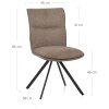 Cody Dining Chair Brown Fabric