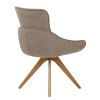 Creed Wooden Dining Chair Brown Fabric