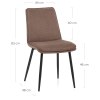 Abi Dining Chair Brown Fabric