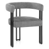 Gigi Chair & Cushion Grey Fabric