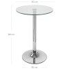Vetro Stool Table Clear Glass