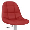 Rochelle Brushed Steel Stool Red