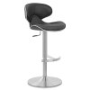 Deluxe Duo Leather Brushed Stool Black