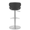 Deluxe Duo Leather Brushed Stool Black